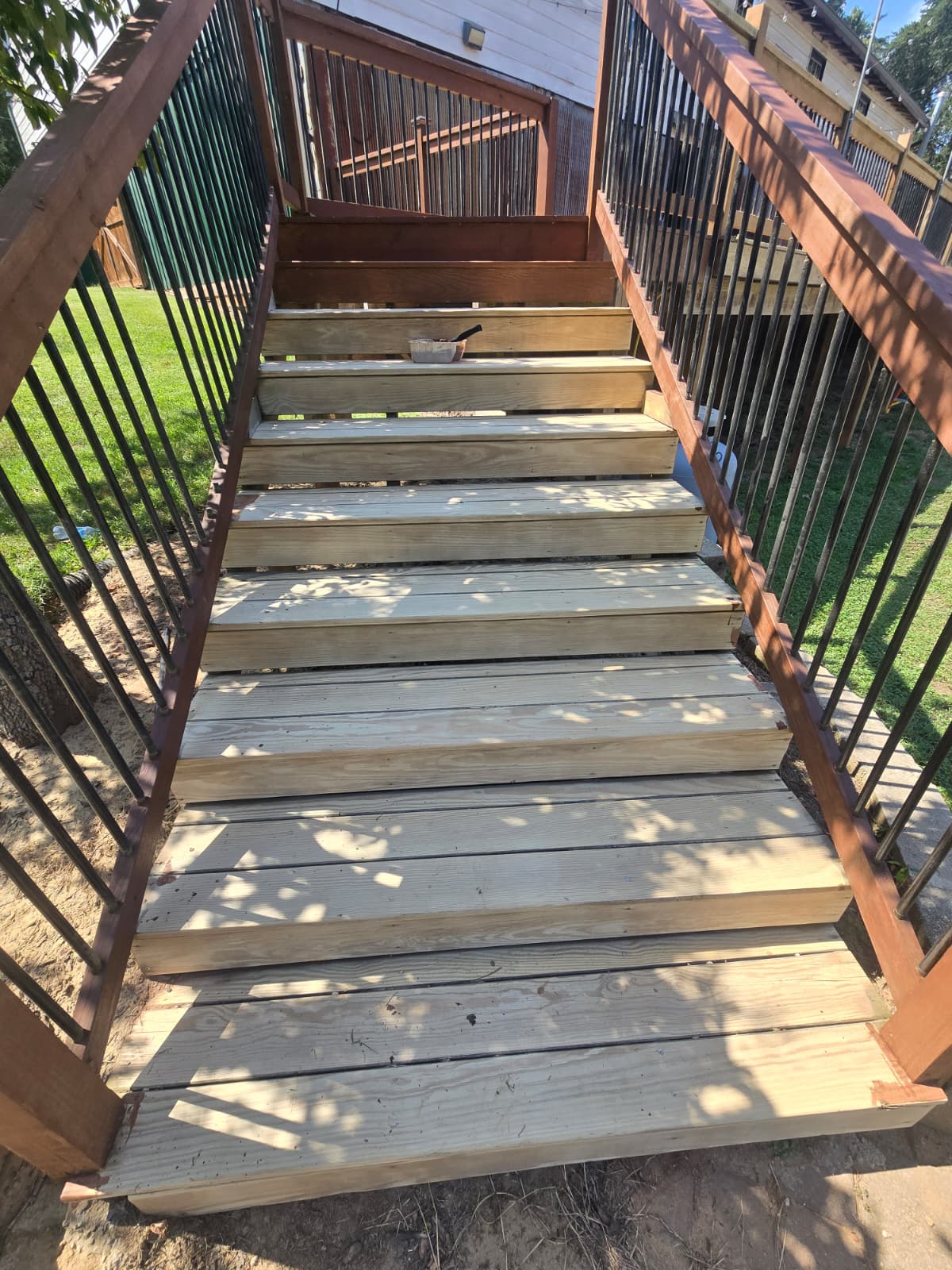 Before Exterior Stair Staining